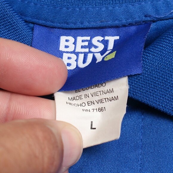 Best Buy Employee Polo Mens Large Blue Uniform - Picture 2 of 4